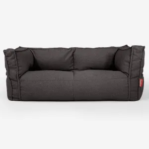 The 2 Seater Albert Sofa Bean Bag - Boucle Graphite Grey