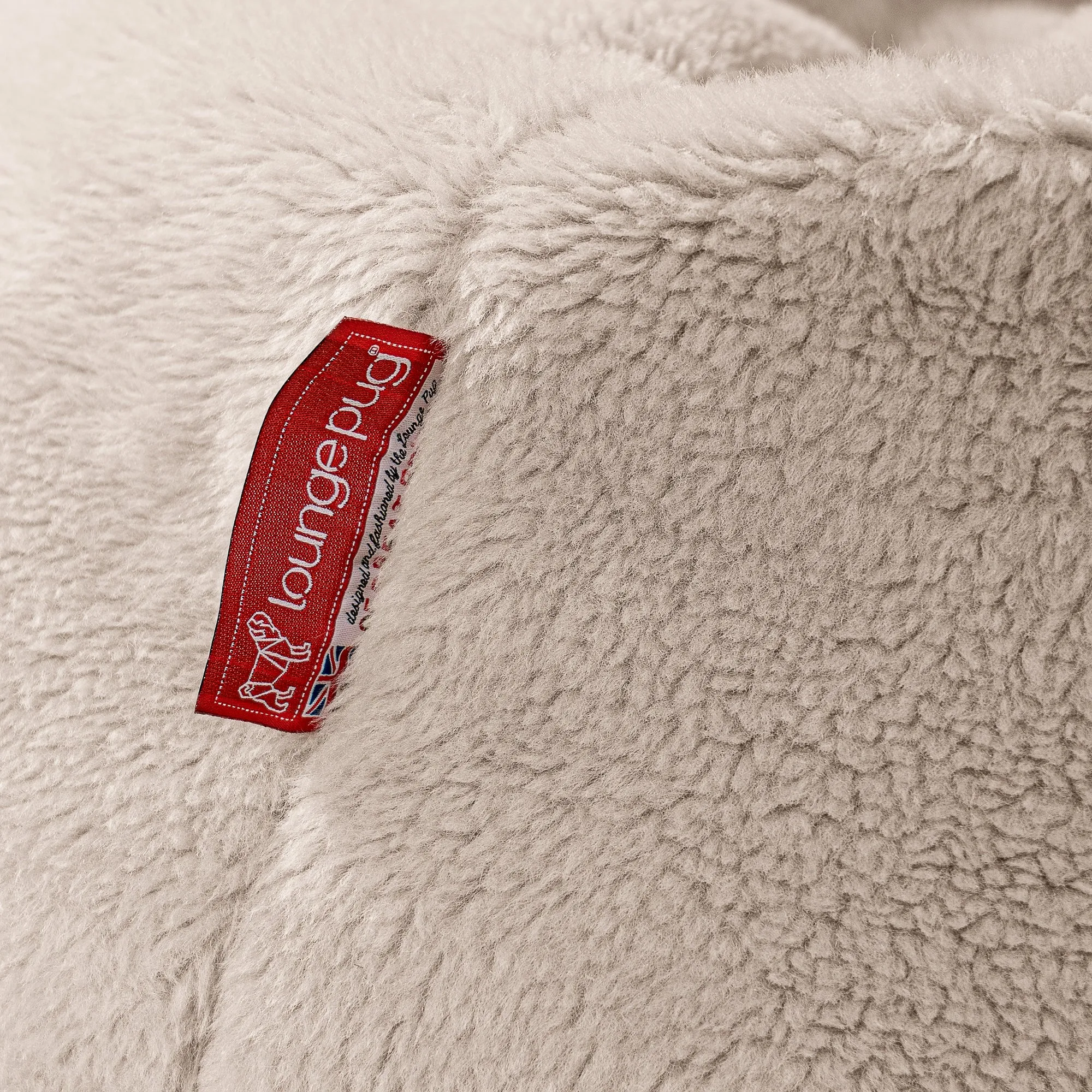 The 3 Seater Albert Sofa Bean Bag - Teddy Faux Fur Mink
