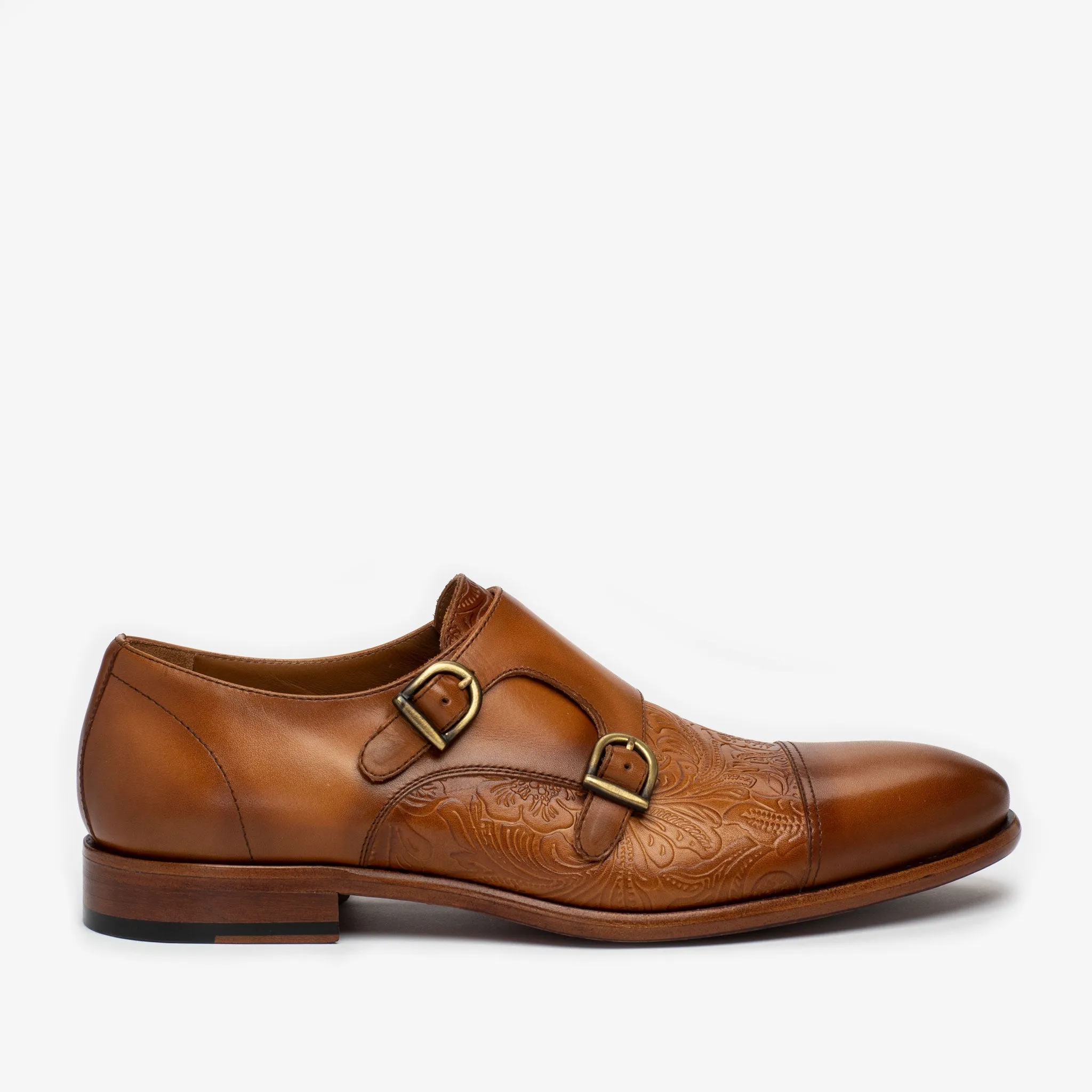 The Lucca Monk Shoe in Honey Floral