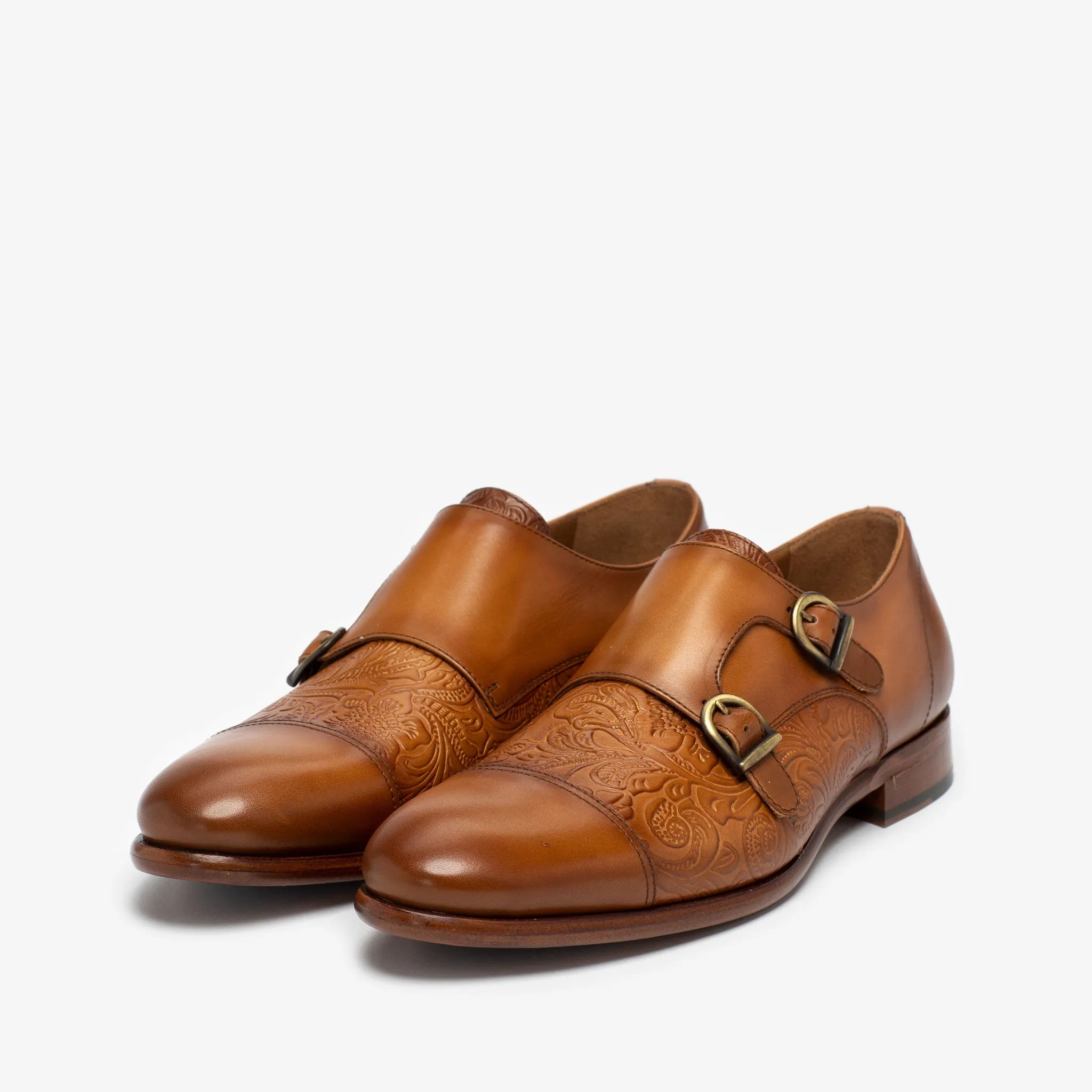 The Lucca Monk Shoe in Honey Floral