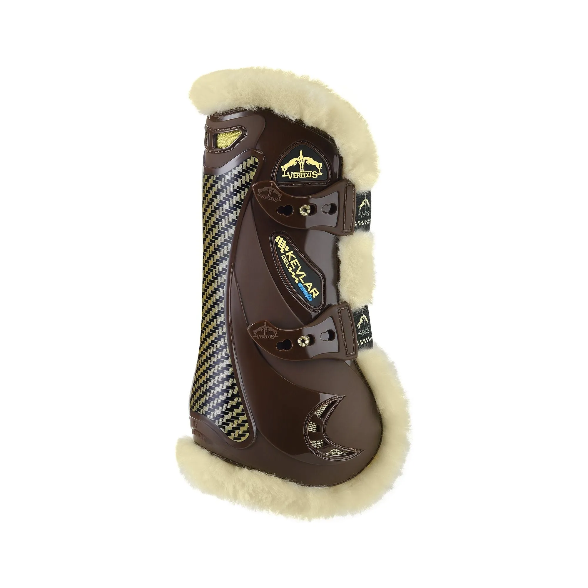 Veredus Kevlar Gel Vento Tendon Boots - Front leg - Horse - Brown