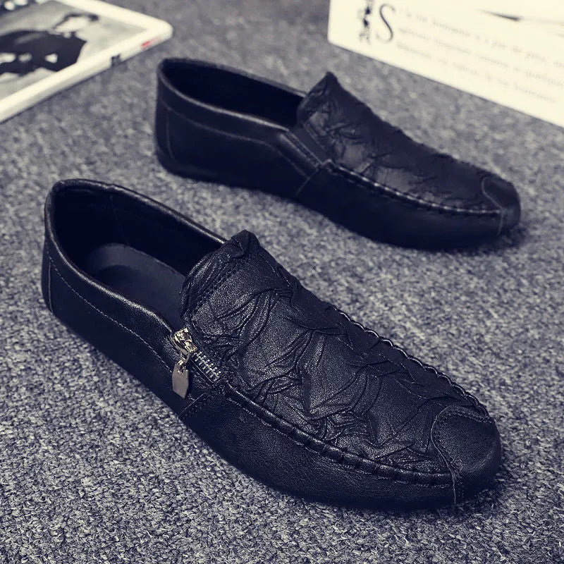 Wrinkled Soft Sole Casual Leather Shoes
