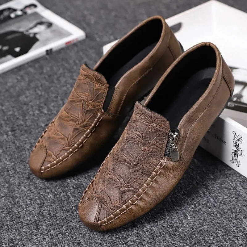 Wrinkled Soft Sole Casual Leather Shoes