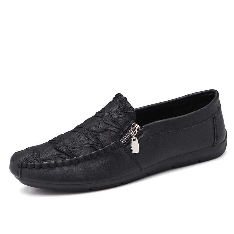 Wrinkled Soft Sole Casual Leather Shoes
