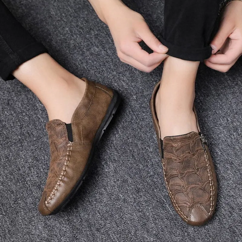Wrinkled Soft Sole Casual Leather Shoes