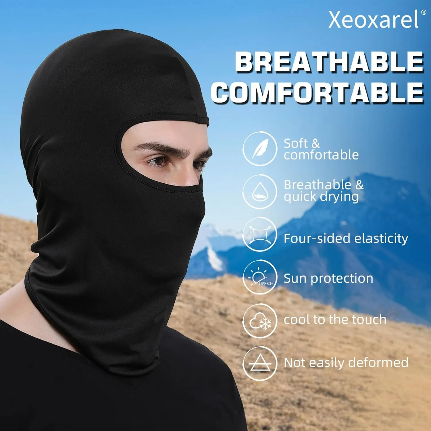 Xeoxarel 6 Pack Balaclava Ski Mask for Men/Women, Full Face Cover