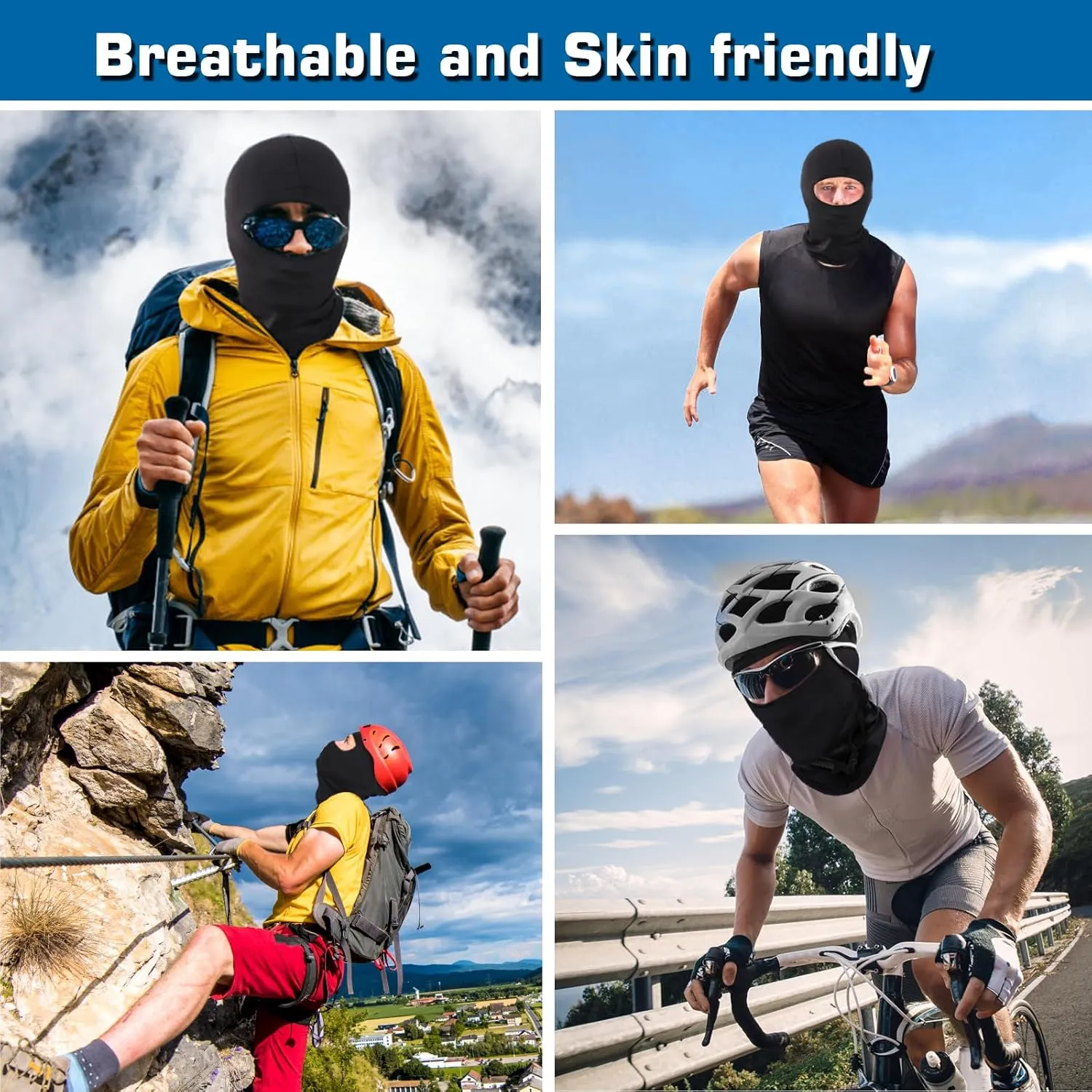 Xeoxarel 6 Pack Balaclava Ski Mask for Men/Women, Full Face Cover