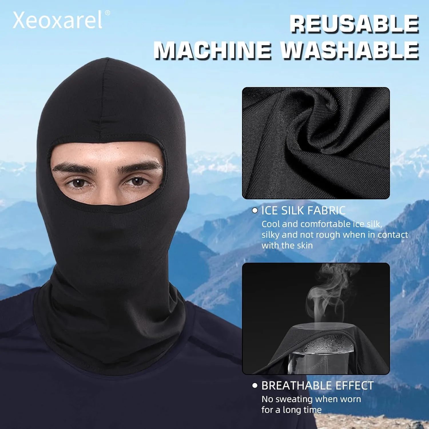 Xeoxarel 6 Pack Balaclava Ski Mask for Men/Women, Full Face Cover