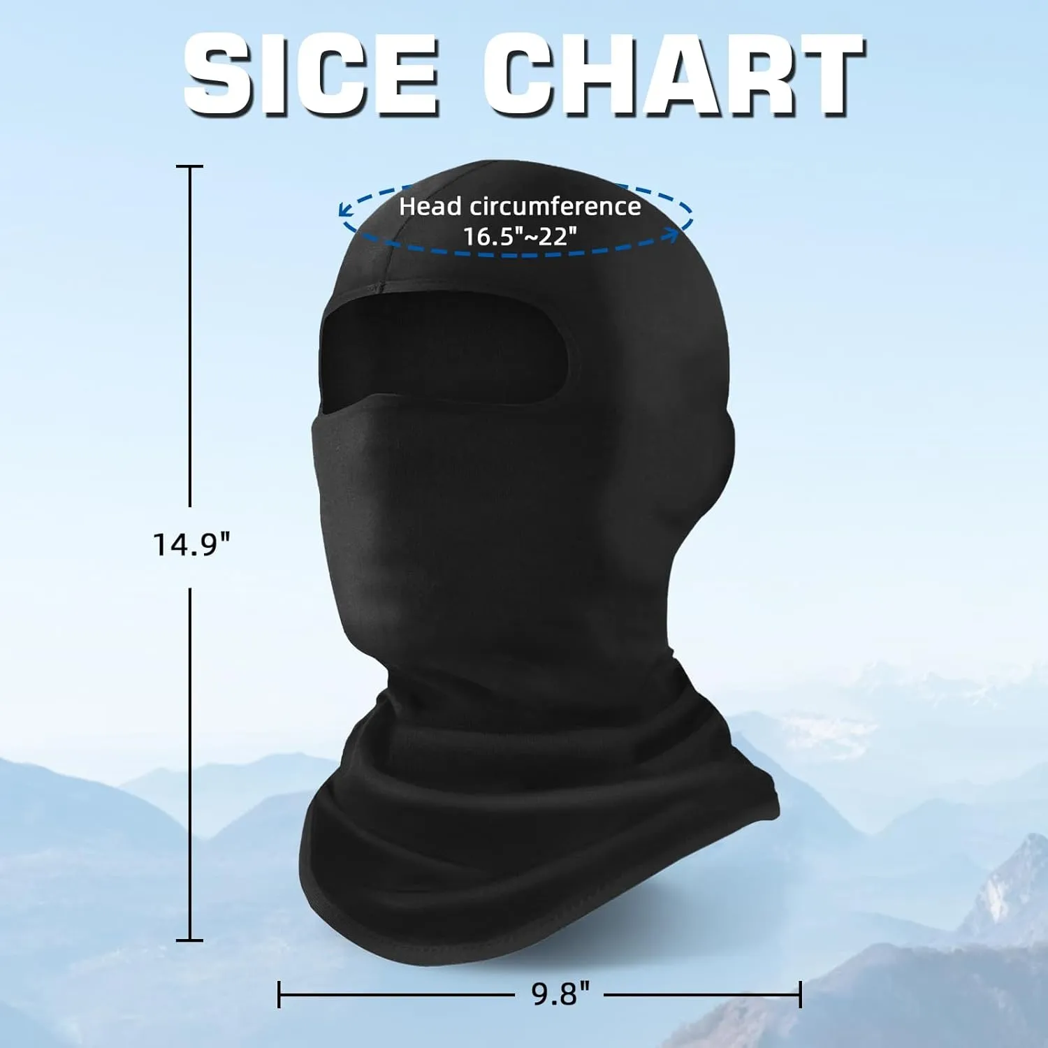 Xeoxarel 6 Pack Balaclava Ski Mask for Men/Women, Full Face Cover