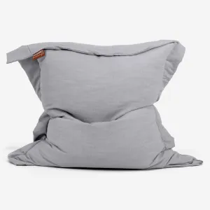 XL Pillow Beanbag - Linen Look Silver